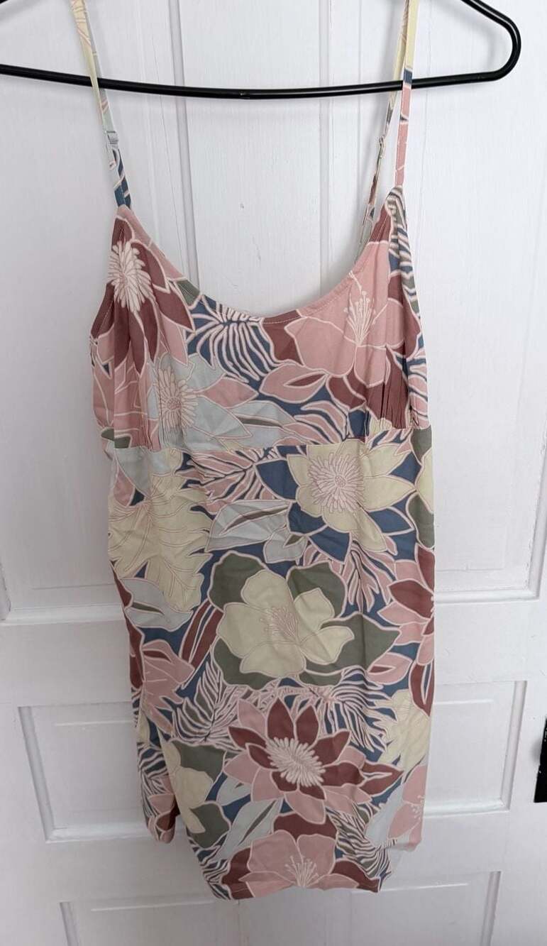 Volcom Beach Bandit Floral Mini Dress size L NWT Summer Boho